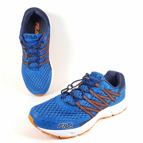 Fila Sorrento Breathable Mesh Athletic Sneakers Shoes Blue & Orange Men's‎ SZ 11 - Picture 4 of 6